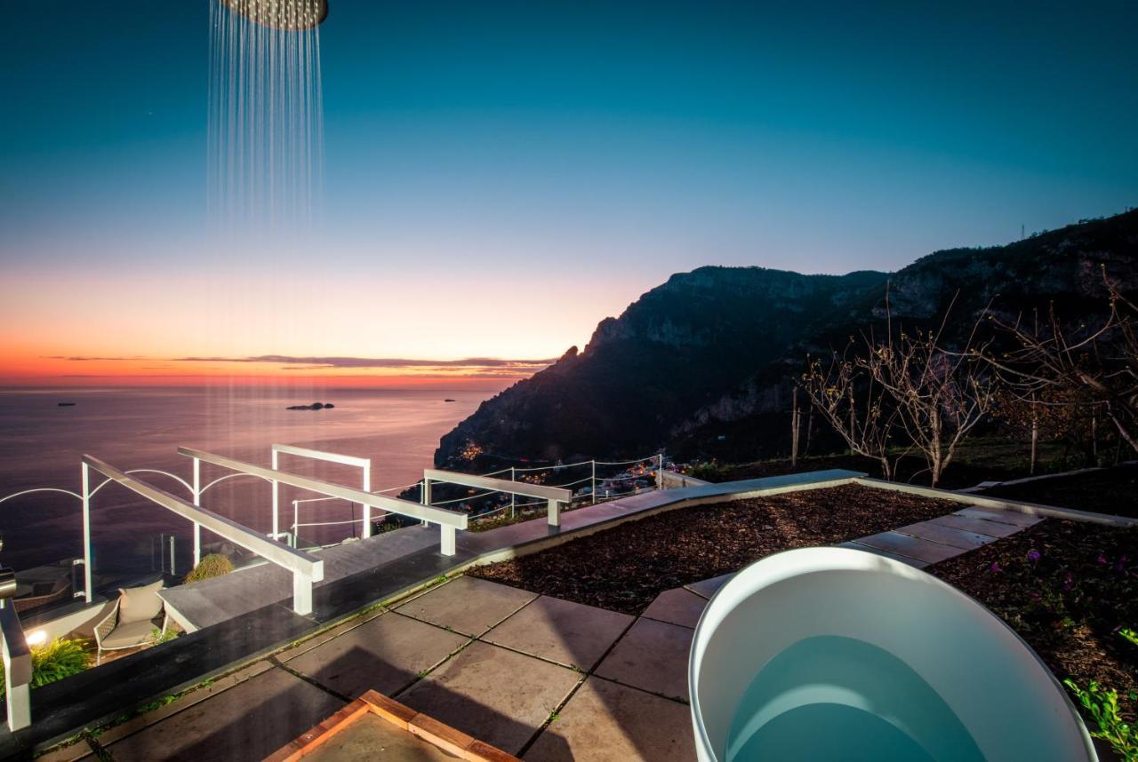 Villa La Tagliata Spectacular Jacuzzi Tub Amazing View And Private Parking Garage ポジターノ エクステリア 写真