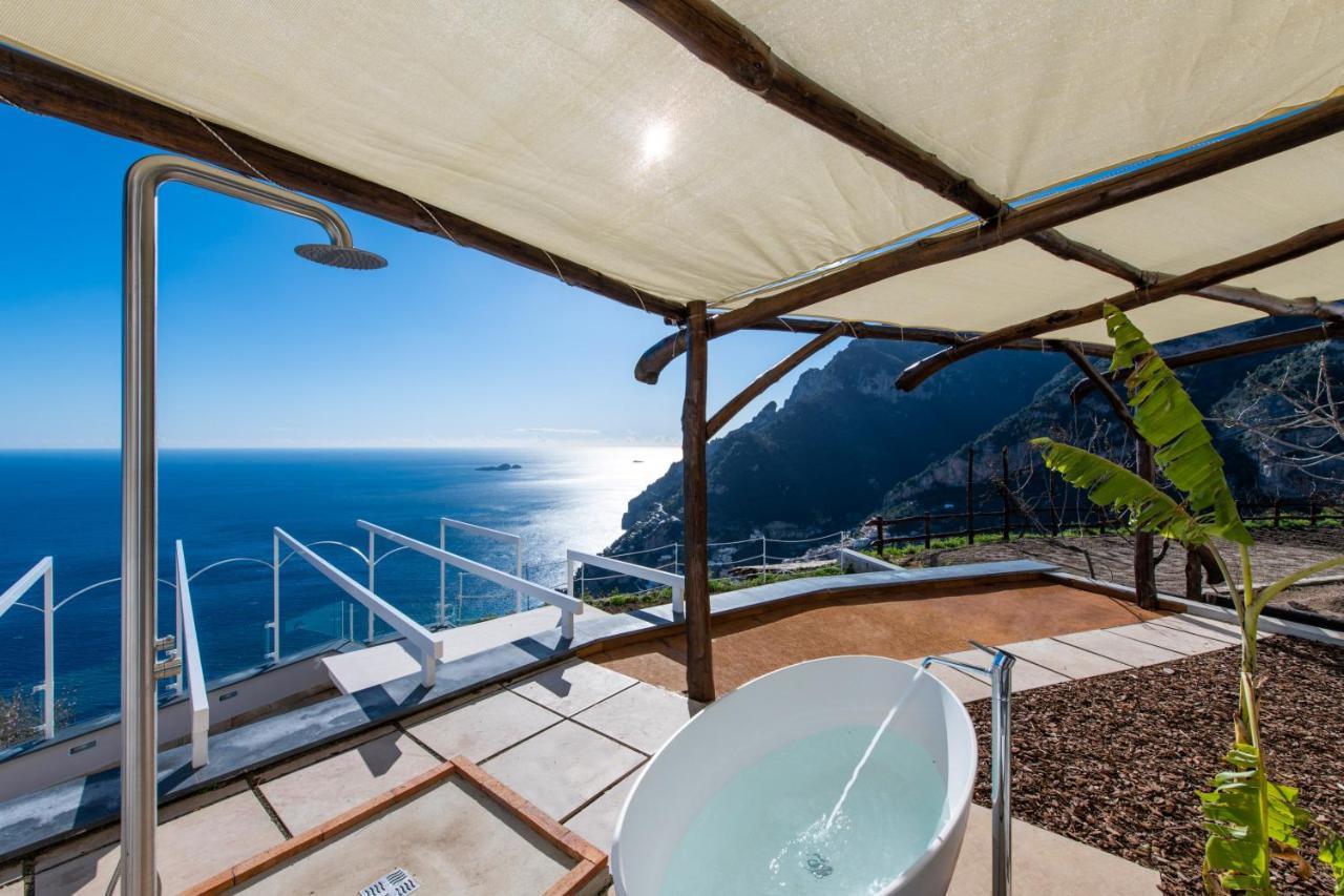 Villa La Tagliata Spectacular Jacuzzi Tub Amazing View And Private Parking Garage ポジターノ エクステリア 写真
